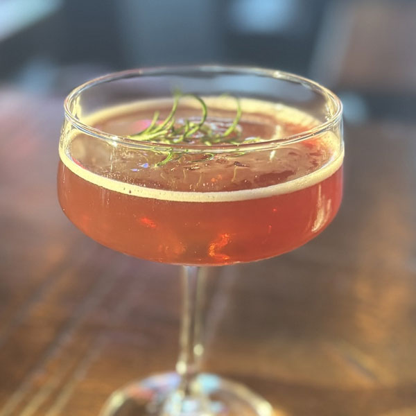 Handcrafted cocktail at Mouton's bar