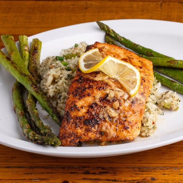 Blackened salmon plate