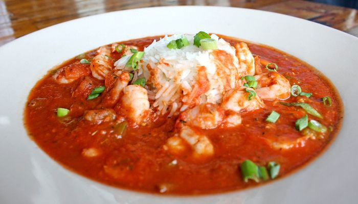 Cajun shrimp creole over rice