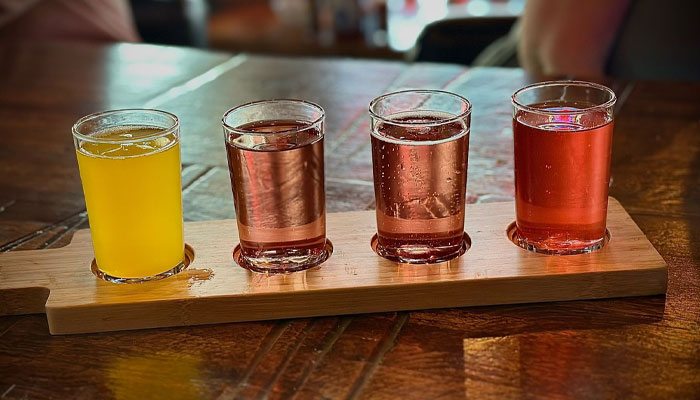 Mimosa flight in four glasses